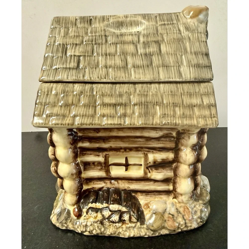 Bass Pro Cookie Jar Hunting Lodge Rustic Cabin Mint Condition